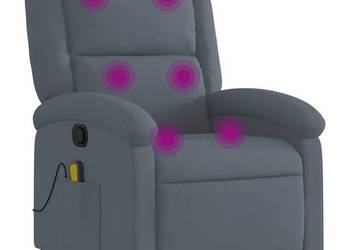 vidaXL Rozkładany fotel masujący, ciemnoszary(SKU:371809)