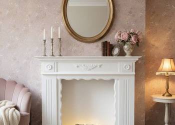 Drewniany portal kominkowy atrapa obudowa Konsola Romantic