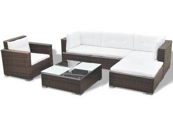 vidaXL 6-cz. zestaw wypoczynkowy do ogrodu, poduszki(SKU:42742)