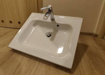 Umywalka biała nablatowa 62x51 cm zlew + bateria deante Rzeszów