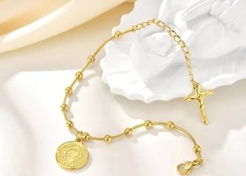 Bransoletka religijna z różańcem