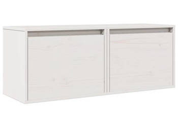 Szafki ścienne 2 szt. białe 45x30x35 cm lite drewno sosnowe WM-813438