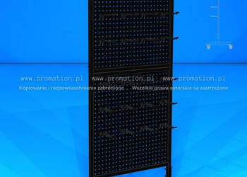 Stojak perforowany sklepowy z hakami – 32 haki podwójne 15 cm