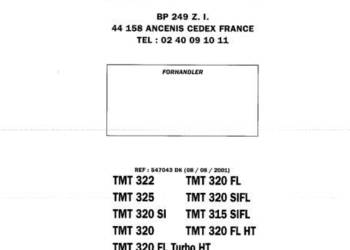 Manitou TMT332 325 320 320 FL instrukcja obsługi PL DTR