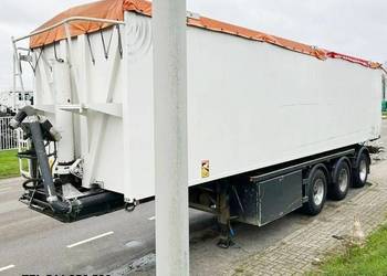 Naczepa wywrotka z wydmuchem do śruty do paszy