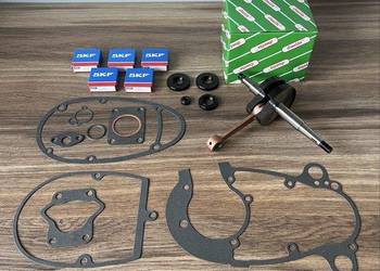 NOWY KOMPLETNY WAŁ KORBOWY DUELLS ŁOŻYSKA USZCZELKI KOMAR S38 ROMET