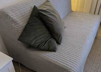 Sofa 2-osobowa IKEA LYCKSELE, materac Murbo, pokrycie Knisa jasnoszare