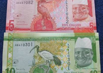 GAMBIA Kolekcjonerskie Banknoty Zestaw - 2 sztuki UNC