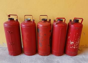 Zbiornik metalowy pusty 6 kg z nyplem - do przerobienia