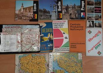 Podróże - przewodniki i mapy samochodowe z okresu PRL