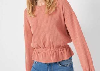 Nowa bluzka Orsay M 38 sweter brzoskwiniowo różowa ściągacz