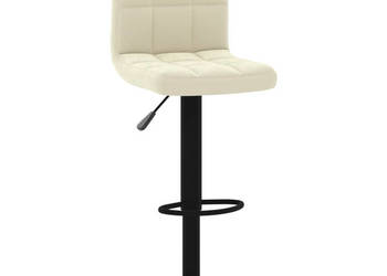 Stołek barowy kremowy obity aksamitem WM-334293