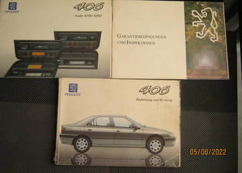 Peugeot 406 instr.obslugi, inst.radia, ksiazka serwisowa