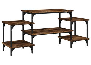 Szafka pod TV przydymiony dąb 117x35x52 cm WM-826317