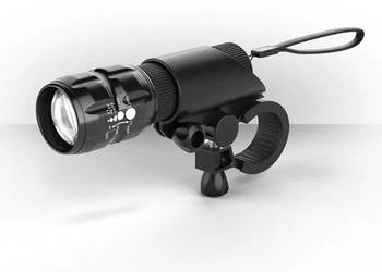 Latarka Lampka Rowerowa w Zestawie z Uchwytem Obrotowym LED