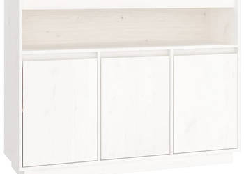 Szafka biała 1045x34x80 cm lite drewno sosnowe WM-814390