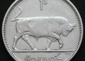 IRLANDIA 1 SHILLING 1928 - BYK - SREBRO