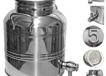 Antałek Beczka nierdzewna beczułka bańka z kranikiem 1/2" kwasówka inox 5L