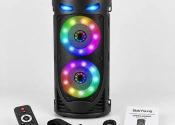 Głośnik przenośny Babyoung A76 czarny 30 W 2 x 15W EQ TWS USB BLUETOOTH