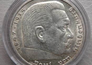 5 Reichsmark 1936 Hindenburg HK A Niemcy