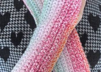 Rękawiczki bez palców mitenki handmade damskie one size multikolor