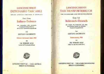 (4984) SŁOWNIKI WŁOSKO – NIEMIECKI i NIEMIECKO WŁOSKI – LANGEHSCHEIDTS TASCHENWORTERBUCH ITALIENISCH – DEUTSCH END  DEUTSCH – ITALIENISCH