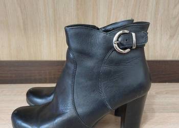 Eleganckie czarne botki damskie – rozmiar 37
