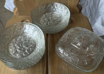 Kryształowa misa na owoce 9szt oraz Kryształowa Misa z przykrywą z PRL