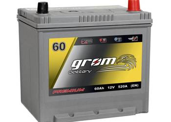 Akumulator GROM Premium 60Ah 520A Japan Prawy plus Akumulator GROM Premium 60Ah 520A Japan Prawy plus