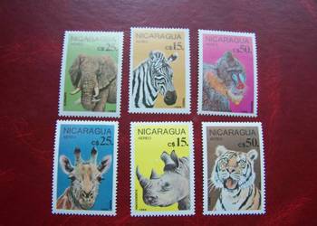 Nikaragua 1986 MNH Mi. 2711/16 Fauna Zwierzęta  a