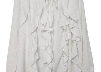 Bluzka hiszpanka z falbanami, kolor kokos.