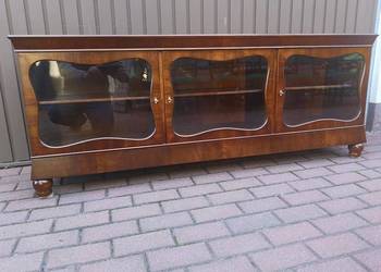 Komoda ART-DECO Orzech RTV Niska Unikat 170 Stara Antyk Po Renowacji.