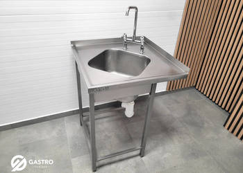 Zlew gastronomiczny narożny 70x70x85 cm