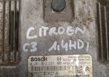 CITROEN C2 C3 PEUGEOT 206 1,4HDI komputer sterownik 0281012523 CITROEN C2 C3 PEUGEOT 206 1,4HDI komputer sterownik 0281012523