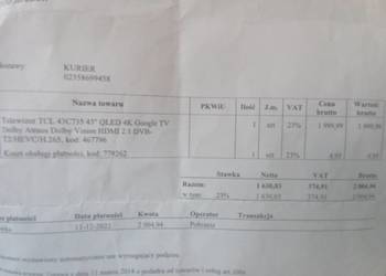 TV TCL 43C735 Stan idealny