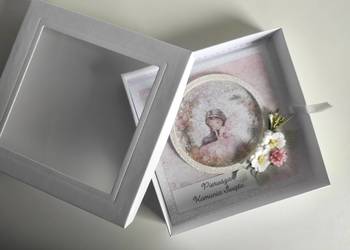 Kartka ręcznie robiona na Komunia Święta z pudełeczkiem 3 Kartka ręcznie robiona na Komunia Święta z pudełeczkiem 3