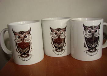 Sowa ceramiczny kubek