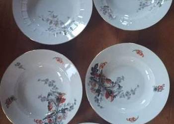 Carl Tielsch. Ct. Talerze do zupy.  Biała porcelana. Piękny wzór kwiatowy.