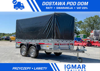 TEMARED PRO 2612/2 Przyczepka samochodowa plandeka czarna 110cm burty 40cm