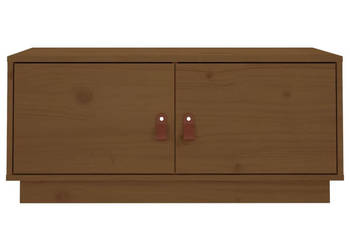 Stolik kawowy miodowy brąz 80x50x35 cm lite drewno sosnowe WM-818253