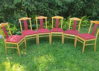 Krzesla z drewna bukowego patyczaki  z lat 70 tych 10zl sztuka.