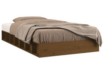 Rama łóżka brązowa lite drewno 75x190 cm WM-820699