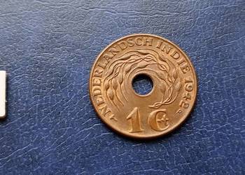 Stare monety 1 cent 1942 P Holenderskie Indie