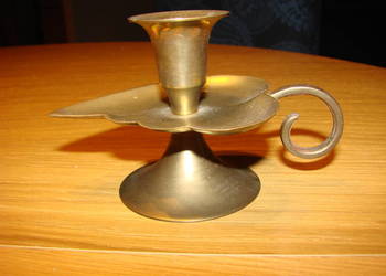 Liść mosiężny świecznik