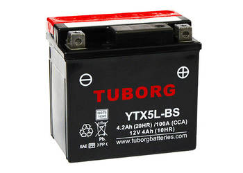 Akumulator Tuborg YTX5L-BS 12V 4.2Ah 100A P+