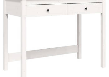 Biurko z szufladami 100x50x78 cm białe lite drewno sosnowe WM-824644