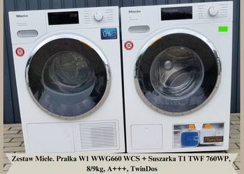 Zestaw Miele. Pralka W1 WWG 660 WCS+ Suszarka z pompą ciepła T1 TWF 760 WP