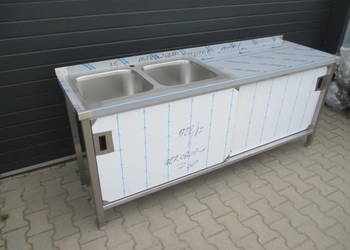 ZLEW 2 KOMOROWY Z BLATEM DRZWI SUWANE 200/60/85 NOWY