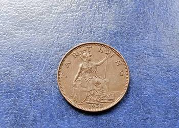 Stare monety 1 farthing 1932 Anglia