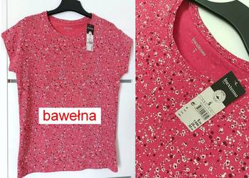 Bluzka czerwona T-shirt S 36 Inextenso bawełna Nowa z metką